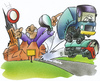 Cartoon: Schwerlastverkehr (small) by HSB-Cartoon tagged lkw,lastwagen,schwerlastverkehr,verkehr,sattelschlepper,sattelauflieger,tankwagen,kommune,stadtverkehr