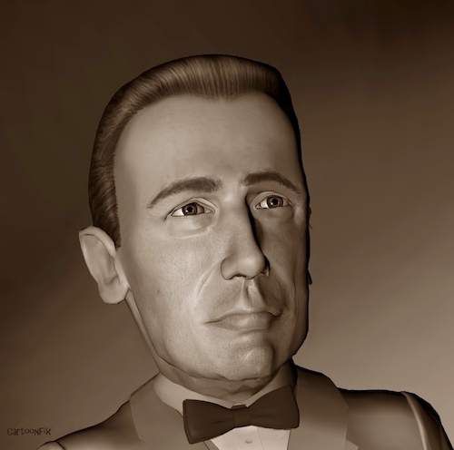 Cartoon: Bogart (medium) by Cartoonfix tagged humphrey,bogart