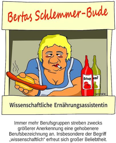 Cartoon: Gehobene Berufsbezeichnung (medium) by Cartoonfix tagged wissenschaftlicher,titel,heiße,luft