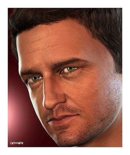 Cartoon: Gerard Butler (medium) by Cartoonfix tagged gerard,butler