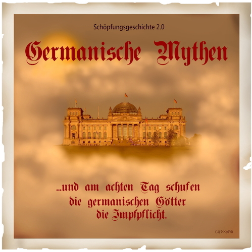 Cartoon: Germanische Mythen (medium) by Cartoonfix tagged germanische,mythen