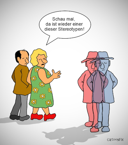 Cartoon: Stereotypen (medium) by Cartoonfix tagged stereotypen,wortspiel