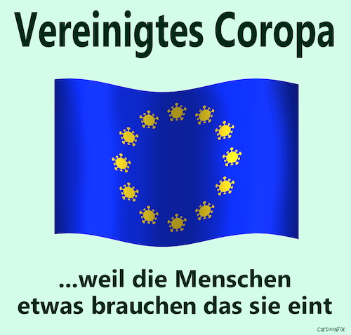 Cartoon: Vereinigtes Coropa (medium) by Cartoonfix tagged vereinigtes,coropa,europa,corona,pandemie