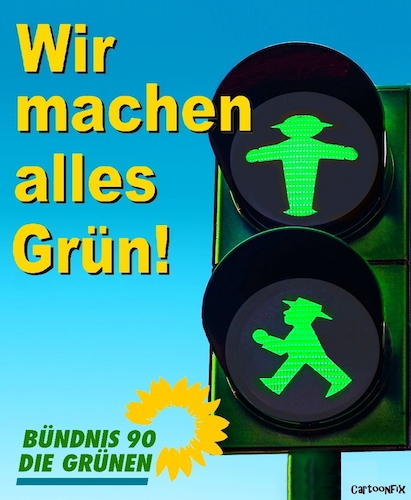 Cartoon: Wir machen alles Grün (medium) by Cartoonfix tagged wahlplakat,bundestagswahl,2021,grüne