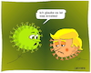 Cartoon: Virus-Erkrankung (small) by Cartoonfix tagged corona,virus,trump