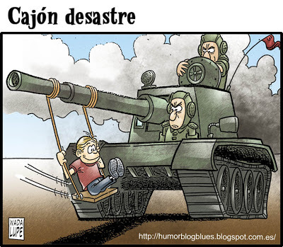 Cartoon: juguete belico (medium) by Wadalupe tagged guerra,juguete,tanque