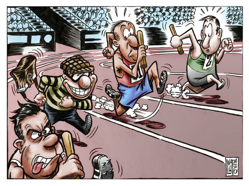 Cartoon: Ni Carl Lewis me alcanza (medium) by Wadalupe tagged humor,dibujo,grafico,atletismo,deporte,ladron
