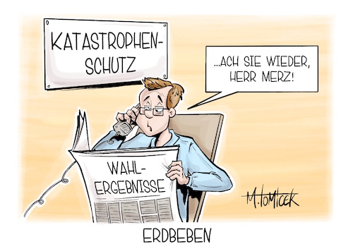 Cartoon: Erdbeben (medium) by Mirco Tomicek tagged wahlen,landtagswahl,landtagswahlen,wahl,wahlergebnisse,mecklenburg,vorpommern,mv,berlin,cdu,friedrich,merz,schlappe,bundeskanzler,kanzler,karikatur,cartoon,pressekarikatur,mirco,tomicek,wahlen,landtagswahl,landtagswahlen,wahl,wahlergebnisse,mecklenburg,vorpommern,mv,berlin,cdu,friedrich,merz,schlappe,bundeskanzler,kanzler,karikatur,cartoon,pressekarikatur,mirco,tomicek
