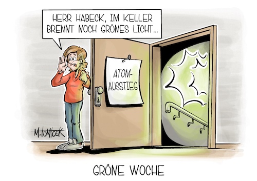 Cartoon: Grüne Woche (medium) by Mirco Tomicek tagged grüne,woche,agrar,landwirtschaft,grün,atom,atomausstieg,untersuchung,untersuchungsausschuss,atomenergie,robert,habeck,olaf,scholz,aussagen,aussage,bundestag,energien,energie,atomkraft,karikatur,pressekarikatur,cartoon,mirco,tomicek,grüne,woche,agrar,landwirtschaft,grün,atom,atomausstieg,untersuchung,untersuchungsausschuss,atomenergie,robert,habeck,olaf,scholz,aussagen,aussage,bundestag,energien,energie,atomkraft,karikatur,pressekarikatur,cartoon,mirco,tomicek