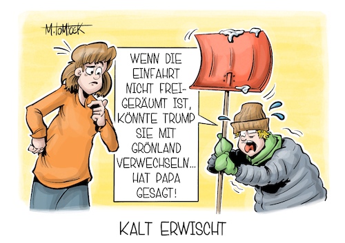 Cartoon: Kalt erwischt (medium) by Mirco Tomicek tagged donald,trump,usa,us,amerika,militär,militärausgaben,ausgaben,finanzen,venezuela,grönland,schnee,eis,kälte,winter,unwetter,schneeschieben,glatteis,karikatur,pressekarikatur,cartoon,mirco,tomicek,donald,trump,usa,us,amerika,militär,militärausgaben,ausgaben,finanzen,venezuela,grönland,schnee,eis,kälte,winter,unwetter,schneeschieben,glatteis,karikatur,pressekarikatur,cartoon,mirco,tomicek