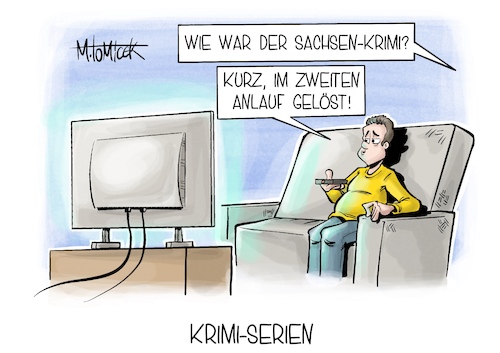 Cartoon: Krimi-Serie (medium) by Mirco Tomicek tagged sachsen,ministerpräsident,wahl,gehwält,ministerpräsidentenwahl,kretschmer,wiedergewählt,zweiter,anlauf,ministerpräsidenten,regierung,krimi,kimis,karikatur,cartoon,pressekarikatur,mirco,tomicek,sachsen,ministerpräsident,wahl,gehwält,ministerpräsidentenwahl,kretschmer,wiedergewählt,zweiter,anlauf,ministerpräsidenten,regierung,krimi,kimis,karikatur,cartoon,pressekarikatur,mirco,tomicek