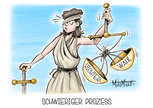 Cartoon: Schwieriger Prozess (medium) by Mirco Tomicek tagged verfassungsgericht,gericht,verfassungsrichter,richter,richterwahl,gescheiterte,wahl,wahlen,richterinnen,verfassungsrichterinnen,berichterstattung,bedrohungen,debatte,debatten,brosius,gersdorf,koalition,union,cdu,csu,spd,justicia,karikatur,pressekarikatur,cartoon,mirco,tomicek,verfassungsgericht,gericht,verfassungsrichter,richter,richterwahl,gescheiterte,wahl,wahlen,richterinnen,verfassungsrichterinnen,berichterstattung,bedrohungen,debatte,debatten,brosius,gersdorf,koalition,union,cdu,csu,spd,justicia,karikatur,pressekarikatur,cartoon,mirco,tomicek