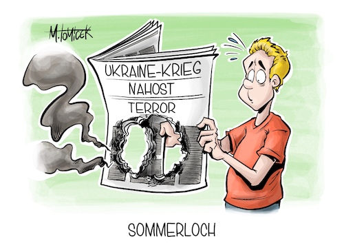 Cartoon: Sommerloch (medium) by Mirco Tomicek tagged sommerloch,nahost,konflikt,krieg,kriege,ukraine,russland,soldaten,unruhen,taylor,swift,konzerte,abgesagt,absagen,terror,terrorgefahr,gefahr,österreich,anschlag,geplante,anschläge,sommer,cartoon,karikatur,pressekarikatur,mirco,tomicek,sommerloch,nahost,konflikt,krieg,kriege,ukraine,russland,soldaten,unruhen,taylor,swift,konzerte,abgesagt,absagen,terror,terrorgefahr,gefahr,österreich,anschlag,geplante,anschläge,sommer,cartoon,karikatur,pressekarikatur,mirco,tomicek