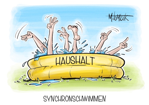 Cartoon: Synchronschwimmen (medium) by Mirco Tomicek tagged ampel,ampelkoalition,koalition,regierung,bundesregierung,haushalt,bundeshaushalt,haushaltsstreit,haushaltsentwurf,olympia,olympische,spiele,sommerspiele,synchronschwimmen,schwimmen,cartoon,karikatur,pressekarikatur,mirco,tomicek,ampel,ampelkoalition,koalition,regierung,bundesregierung,haushalt,bundeshaushalt,haushaltsstreit,haushaltsentwurf,olympia,olympische,spiele,sommerspiele,synchronschwimmen,schwimmen,cartoon,karikatur,pressekarikatur,mirco,tomicek