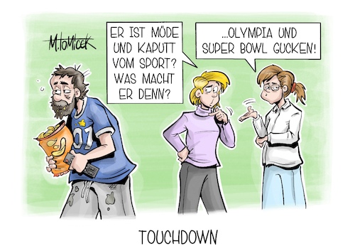 Cartoon: Touchdown (medium) by Mirco Tomicek tagged olympischen,winterspiele,wintersport,italien,mailand,olympia,olympics,schnee,medaillen,gold,touchdown,super,bowl,lx,nfl,american,football,sport,karikatur,cartoon,pressekarikatur,mirco,tomicek,olympischen,winterspiele,wintersport,italien,mailand,olympia,olympics,schnee,medaillen,gold,touchdown,super,bowl,lx,nfl,american,football,sport,karikatur,cartoon,pressekarikatur,mirco,tomicek
