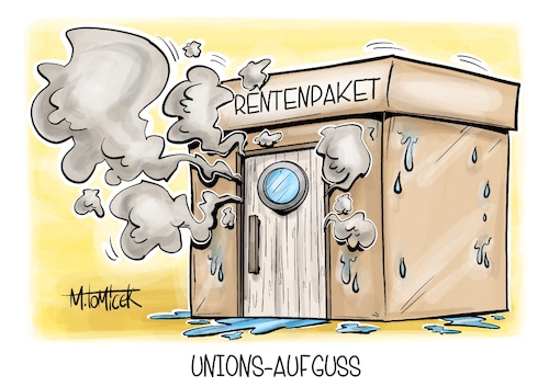 Cartoon: Unions-Aufguss (medium) by Mirco Tomicek tagged union,unionsfraktion,jugend,junge,cdu,csu,koalition,regierung,merz,rente,renten,rentenpaket,paket,sitzung,beratung,reform,arbeit,arbeiten,generation,debatte,sauna,karikatur,cartoon,pressekarikatur,mirco,tomicek,union,unionsfraktion,jugend,junge,cdu,csu,koalition,regierung,merz,rente,renten,rentenpaket,paket,sitzung,beratung,reform,arbeit,arbeiten,generation,debatte,sauna,karikatur,cartoon,pressekarikatur,mirco,tomicek
