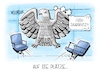 Cartoon: Auf die Plätze... (small) by Mirco Tomicek tagged neuer,bundestag,sitzung,sitze,reform,abgeordnete,parlament,bundesadler,ampel,ampelkoalition,scholz,koalition,groko,friedrich,merz,union,spd,ampelmännchen,ampelaus,karikatur,pressekarikatur,cartoon,mirco,tomicek