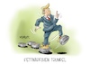 Cartoon: Fettnäpfchen Trumpel (small) by Mirco Tomicek tagged donald,trump,fettnäpfchen,corona,virus,covid19,amerika,us,präsident,karikatur