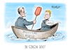 Cartoon: In einem Boot (small) by Mirco Tomicek tagged bund,länder,investitions,booster,steuern,steuerausfälle,verschuldung,wirtschaft,wirtschaftswachstum,bundestag,friedrich,merz,industrie,cartoon,karikatur,pressekarikatur,mirco,tomicek