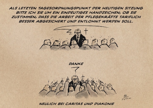 Cartoon: Applaus (medium) by Guido Kuehn tagged corona,diakonie,caritas,pflege,covid,tarifvertrag,corona,diakonie,caritas,pflege,covid,tarifvertrag