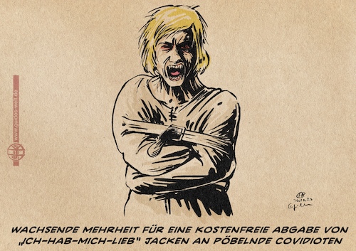 Cartoon: covidiotenauflauf in Berlin (medium) by Guido Kuehn tagged covidioten,covidioten