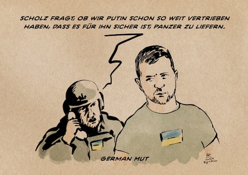 Cartoon: danke für nix (medium) by Guido Kuehn tagged krieg,ukraine,putin,selensky,scholz,krieg,ukraine,putin,selensky,scholz