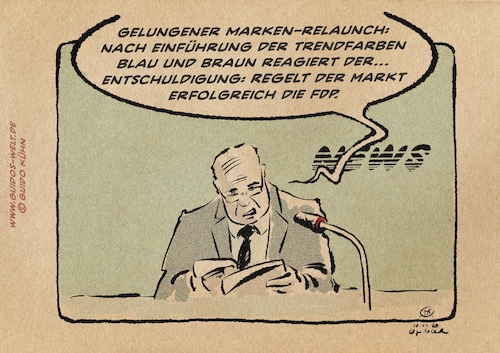 Cartoon: FDP erfolgreich unter 5 Prozent (medium) by Guido Kuehn tagged fdp,fdp