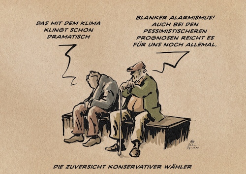 Cartoon: Generationenvertrag (medium) by Guido Kuehn tagged klima,umwelt,erde,btw2021,demographie,alte,klima,umwelt,erde,btw2021,demographie,alte