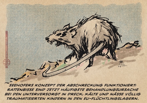 Cartoon: Geschichten vom Gelingen (medium) by Guido Kuehn tagged migration,flucht,lager,migration,flucht,lager