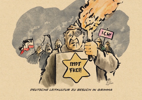 Cartoon: Grimma (medium) by Guido Kuehn tagged corona,covid,impfen,pandemie,maßnahmen,nazis,corona,covid,impfen,pandemie,maßnahmen,nazis