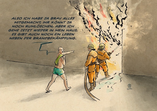 Cartoon: Ich bin raus (medium) by Guido Kuehn tagged corona,covid,fleischhauer,pandemie,corona,covid,fleischhauer,pandemie