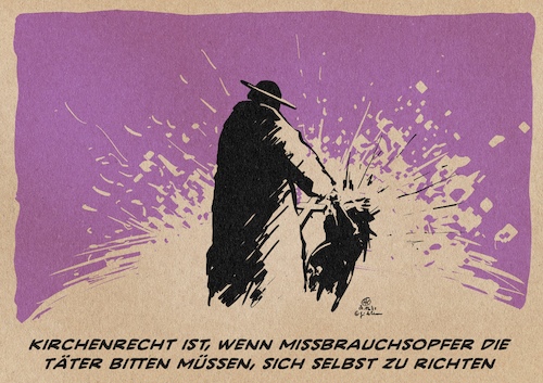 Cartoon: Missbrauchsfall Kirchenrecht (medium) by Guido Kuehn tagged kirche,kirchenrecht,woelki,missbrauch,kirche,kirchenrecht,woelki,missbrauch