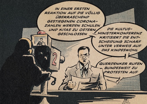 Cartoon: Nachrichten (medium) by Guido Kuehn tagged corona,covid,ostern,corona,covid,ostern
