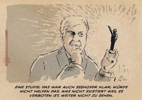 Cartoon: Nestbeschmutzerschützer (medium) by Guido Kuehn tagged polizei,studie,rassismus,seehofer,neonazis,nazis,polizei,studie,rassismus,seehofer,neonazis,nazis