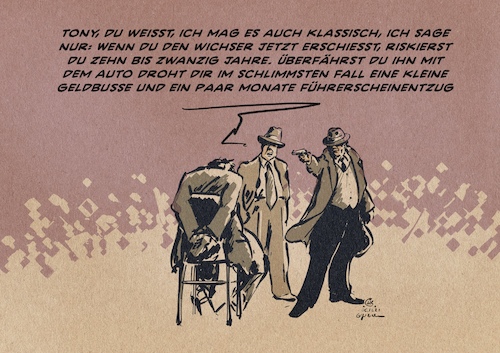 Cartoon: Verkehrsdelikt (medium) by Guido Kuehn tagged auto,straße,verkehr,auto,straße,verkehr