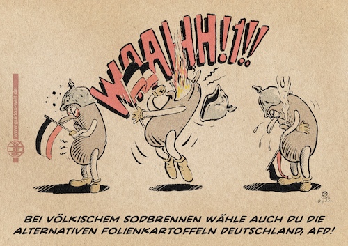 Cartoon: Völkisches Sodbrennen (medium) by Guido Kuehn tagged afd,treppe,bt,bundestag,reichstag,berlin,afd,treppe,bt,bundestag,reichstag,berlin