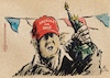 Cartoon: Präsident Donald J. Broke (small) by Guido Kuehn tagged trump,usa,broke,tax