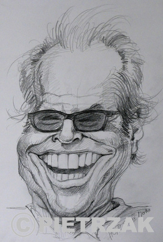 Cartoon: Jack Nicholson (medium) by Darek Pietrzak tagged nicholson,jack,caricature,film
