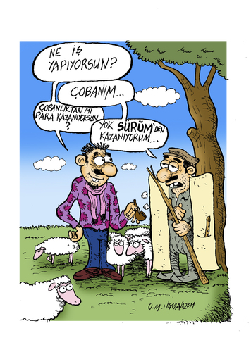 Cartoon: Coban (medium) by ismailozmen tagged ismail,ozmen,coban,sheep