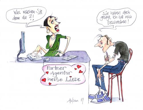 Cartoon: Partnervermittlung (medium) by Jörg Halsema tagged cartoon,
