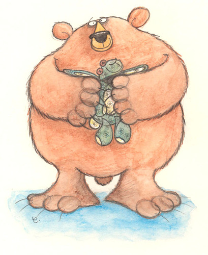 Cartoon: Bear and bunny (medium) by dotmund tagged bear,rabbit