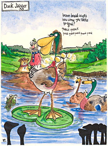 Cartoon: Duck Jagger (medium) by dotmund tagged duck,mick,jagger