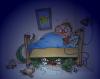 Cartoon: Click click click (small) by gnurf tagged monster bed night lamp scary nightmare teddy teddybear