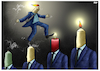 Cartoon: Climbing (small) by miguelmorales tagged job,promote,candle,light,improve,envy