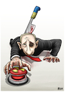 Cartoon: Wounded and dangerous (small) by miguelmorales tagged putin,war,ukraine,nuclear,threat,russia,conflict