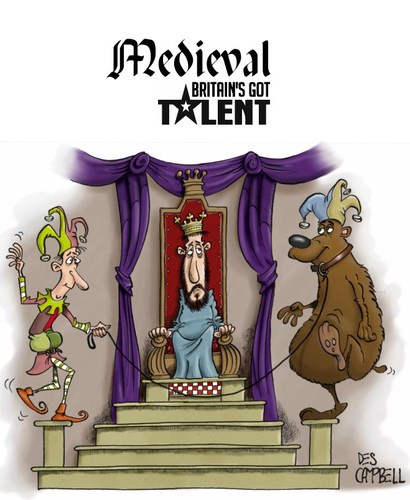 Cartoon: Talent. What talent? (medium) by campbell tagged talent,got,britain,show,television