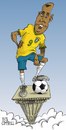 Cartoon: Gooooooooooooool - Ronaldo! (small) by campbell tagged ronaldo,brazil,football,caricature