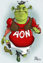 Cartoon: separated at birth! (small) by campbell tagged watne,rooney,shrek,parody,movie,football,sport,manchester,united