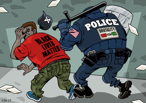 Cartoon: Police brutality (medium) by Enrico Bertuccioli tagged civilrights,racism,police,blacklivesmatter,intolerance,policebrutality,violence,oppression,discriminitaion,humanrights,balkpeople,usa,usapolice,segregation,prejudice,usgovernment,uspolice,protest,equality,inequality,inclusion,political,politicalcartoon,editorialcartoon,civilrights,racism,police,blacklivesmatter,intolerance,policebrutality,violence,oppression,discriminitaion,humanrights,balkpeople,usa,usapolice,segregation,prejudice,usgovernment,uspolice,protest,equality,inequality,inclusion,political,politicalcartoon,editorialcartoon