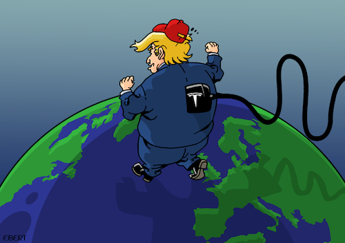 Cartoon: President Trump (medium) by Enrico Bertuccioli tagged trump,donaldtrump,musk,elonmusk,uspresident,government,power,control,business,money,economy,usgovernment,world,newworldorder,tesla,political,politicalcartoon,editorialcartoon,trump,donaldtrump,musk,elonmusk,uspresident,government,power,control,business,money,economy,usgovernment,world,newworldorder,tesla,political,politicalcartoon,editorialcartoon